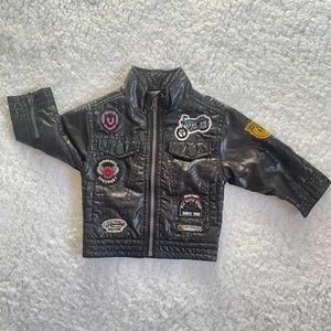 The Children’s Place Toddler Moto Jacket with Patches — Kids Moto Bomber Jacket